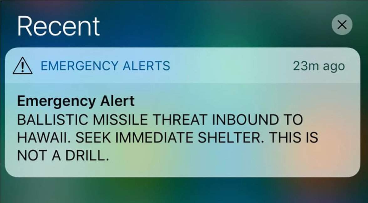 Hawaii False Alarm